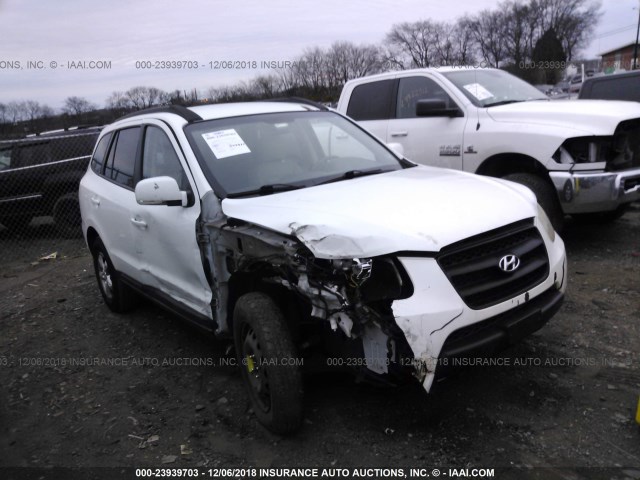 5NMSG13D08H180956 - 2008 HYUNDAI SANTA FE GLS WHITE photo 1