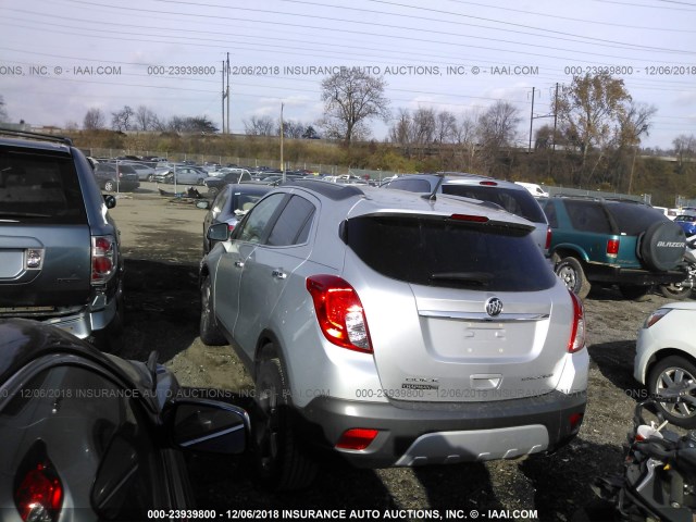 KL4CJCSB0DB095156 - 2013 BUICK ENCORE SILVER photo 3