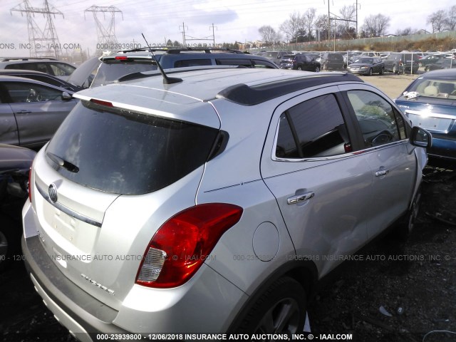 KL4CJCSB0DB095156 - 2013 BUICK ENCORE SILVER photo 4