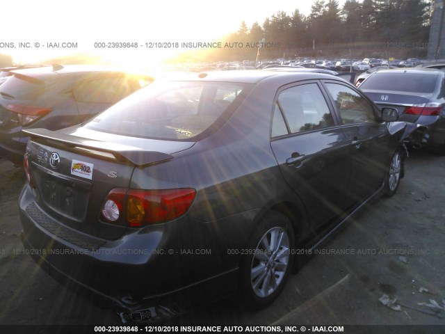 2T1BU4EE2AC471146 - 2010 TOYOTA COROLLA S/LE/XLE GRAY photo 4