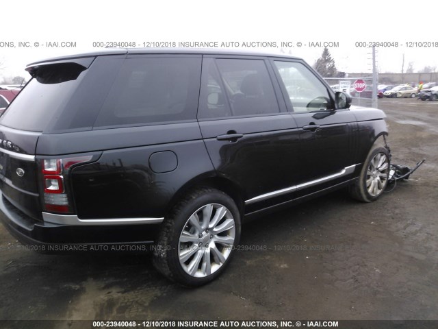 SALGS2EF2EA151367 - 2014 LAND ROVER RANGE ROVER SUPERCHARGED BLACK photo 4