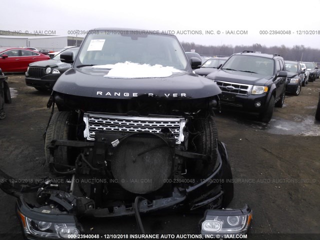 SALGS2EF2EA151367 - 2014 LAND ROVER RANGE ROVER SUPERCHARGED BLACK photo 6