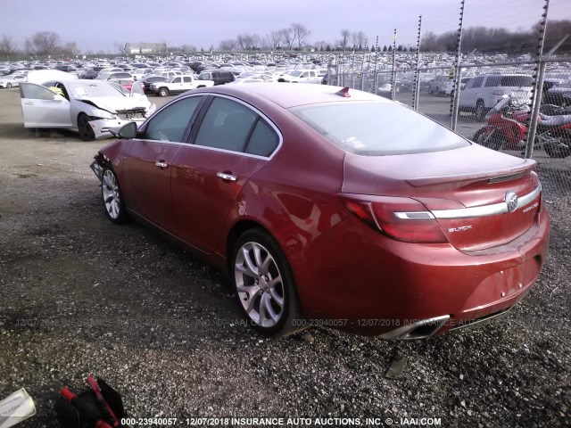 2G4GT5GX8E9234028 - 2014 BUICK REGAL GS RED photo 3