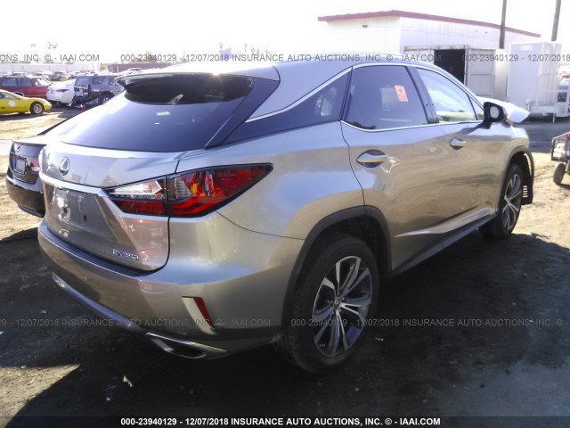 2T2ZZMCA9HC092604 - 2017 LEXUS RX 350/BASE/F SPORT GRAY photo 4