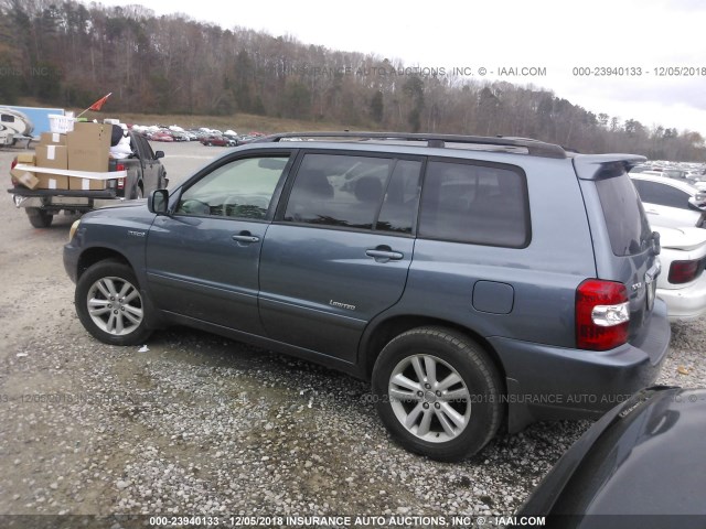 JTEDW21A370018601 - 2007 TOYOTA HIGHLANDER HYBRID BLUE photo 3