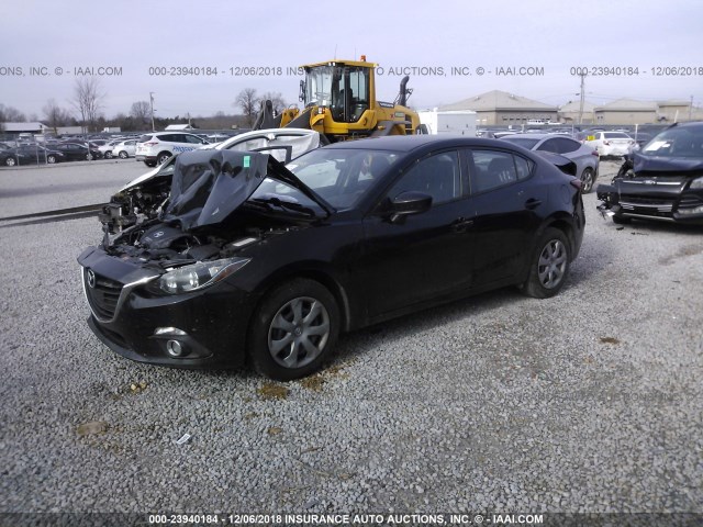 JM1BM1T72F1222165 - 2015 MAZDA 3 SV BLACK photo 2