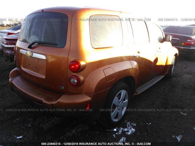 3GNDA13D47S620914 - 2007 CHEVROLET HHR LS ORANGE photo 4