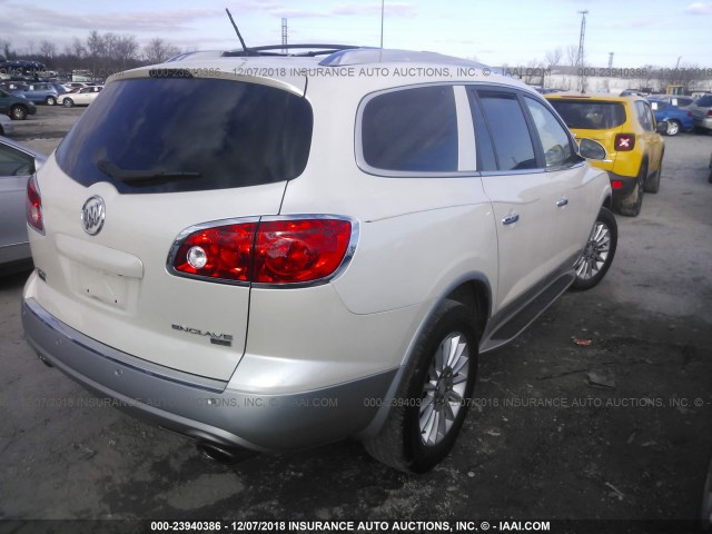 5GAKRBEDXBJ206866 - 2011 BUICK ENCLAVE CXL WHITE photo 4