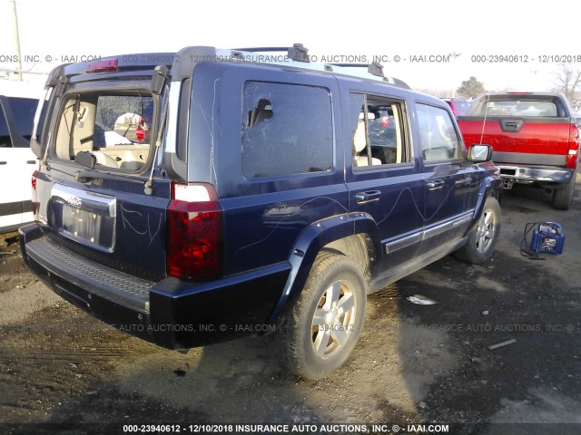 1J8HG58N66C164591 - 2006 JEEP COMMANDER LIMITED BLUE photo 4