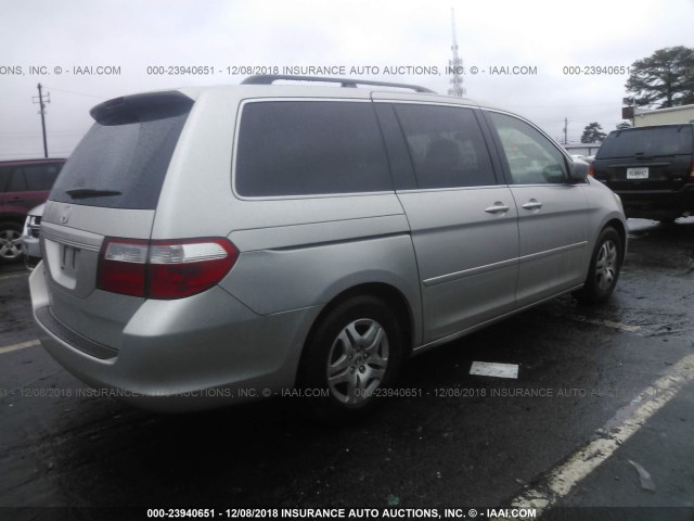 5FNRL38726B454777 - 2006 HONDA ODYSSEY EXL SILVER photo 4