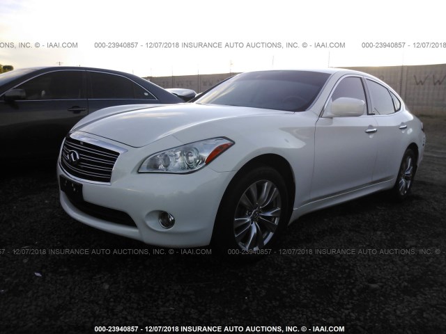 JN1BY1AR6BM376091 - 2011 INFINITI M37 X WHITE photo 2