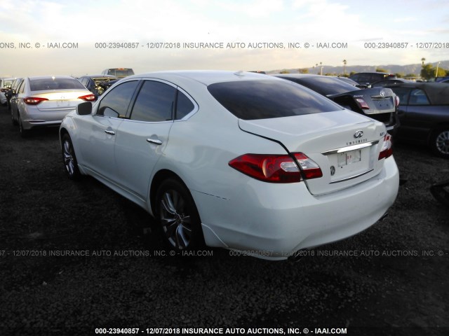 JN1BY1AR6BM376091 - 2011 INFINITI M37 X WHITE photo 3