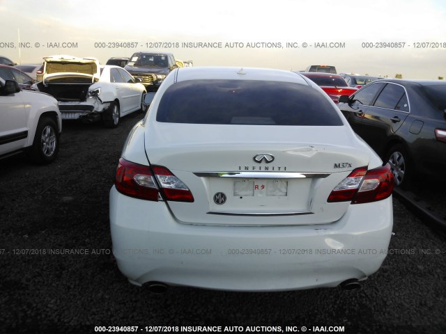 JN1BY1AR6BM376091 - 2011 INFINITI M37 X WHITE photo 6