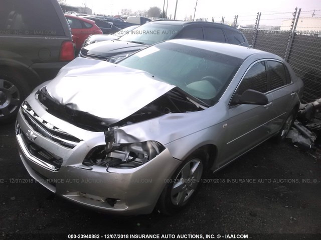 1G1ZG57B88F213710 - 2008 CHEVROLET MALIBU LS ვერცხლისფერი ფოტო 2