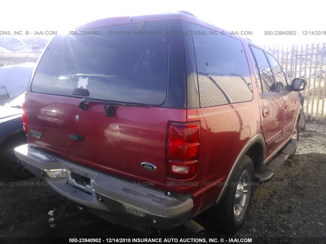 1FMFU18L31LB65829 - 2001 FORD EXPEDITION EDDIE BAUER RED photo 4