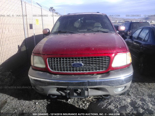 1FMFU18L31LB65829 - 2001 FORD EXPEDITION EDDIE BAUER RED photo 6