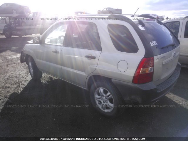 KNDJE723687522253 - 2008 KIA SPORTAGE EX/LX TAN photo 3