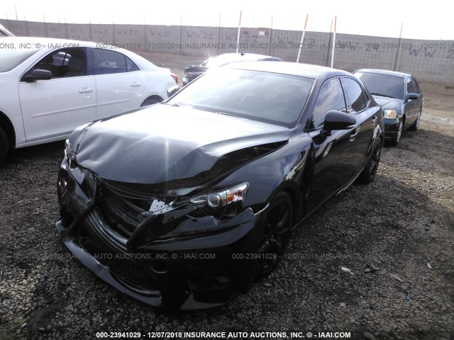 JTHBF1D24E5035156 - 2014 LEXUS IS 250 BLACK photo 2