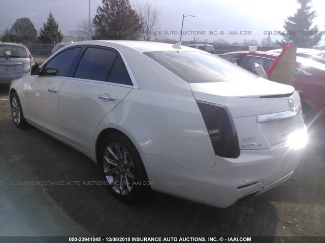 1G6AX5SX4E0126623 - 2014 CADILLAC CTS LUXURY COLLECTION WHITE photo 3