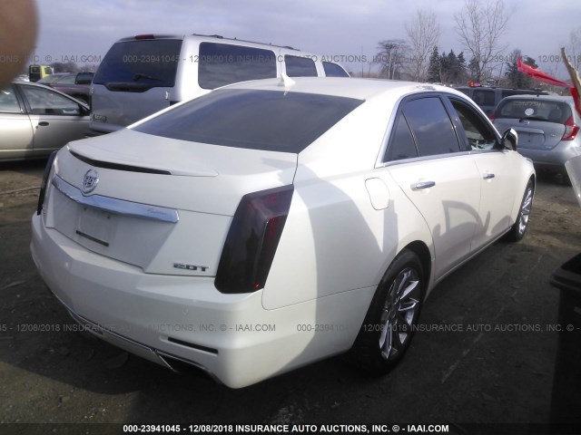 1G6AX5SX4E0126623 - 2014 CADILLAC CTS LUXURY COLLECTION WHITE photo 4