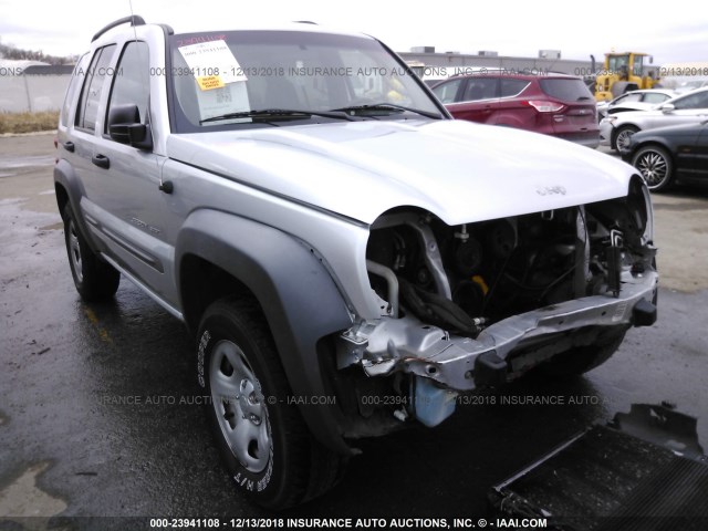 1J4GL48K33W718608 - 2003 JEEP LIBERTY SPORT/FREEDOM SILVER photo 1