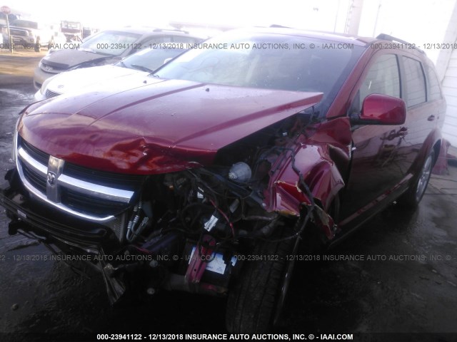 3D4PH5FV9AT162854 - 2010 DODGE JOURNEY SXT RED photo 2