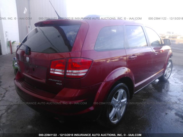 3D4PH5FV9AT162854 - 2010 DODGE JOURNEY SXT RED photo 4