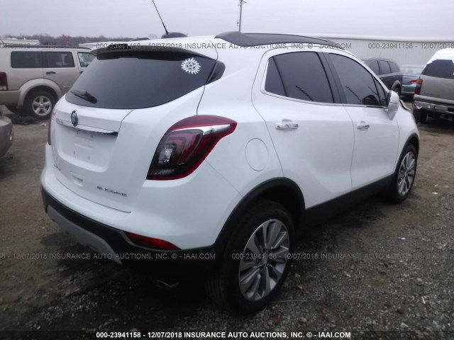 KL4CJASB7JB682809 - 2018 BUICK ENCORE PREFERRED Ақ фото 4