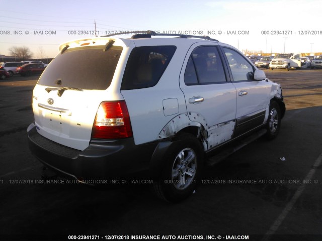 KNDJC736775754272 - 2007 KIA SORENTO EX/LX WHITE photo 4