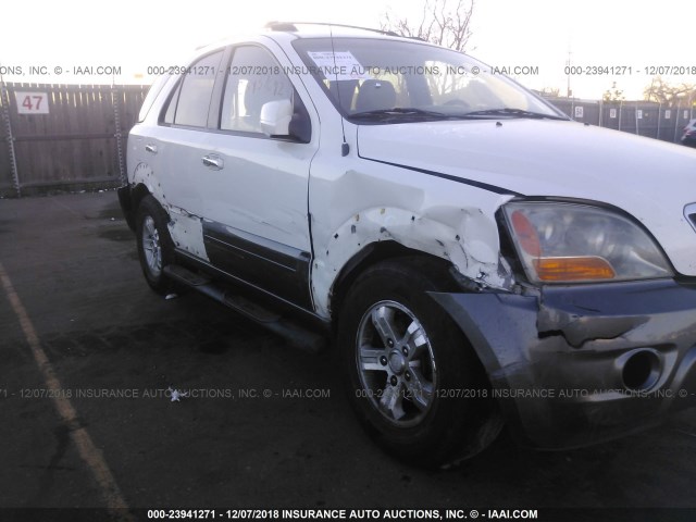 KNDJC736775754272 - 2007 KIA SORENTO EX/LX WHITE photo 6