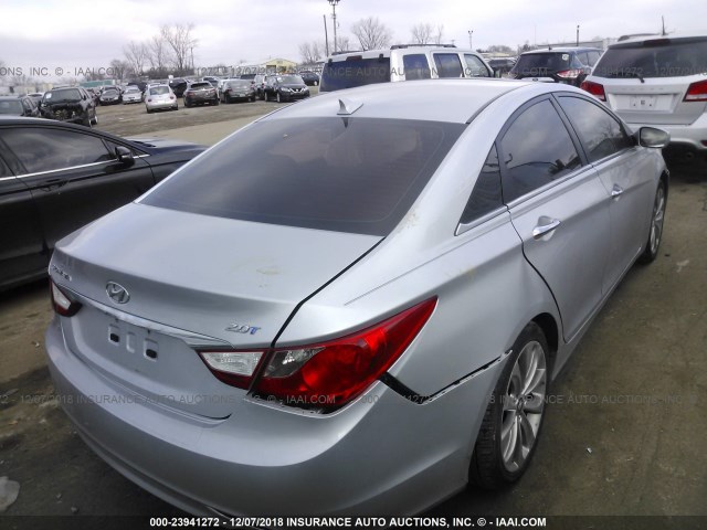 5NPEC4ABXBH203925 - 2011 HYUNDAI SONATA SE/LIMITED SILVER photo 4