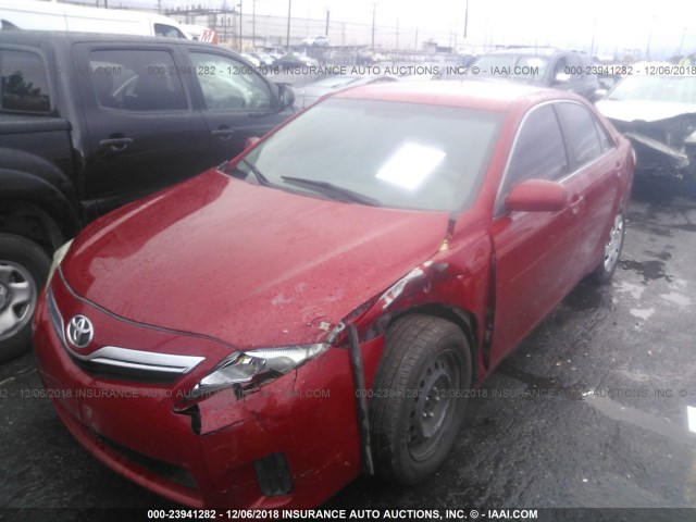 4T1BB3EK6BU143363 - 2011 TOYOTA CAMRY HYBRID RED photo 2