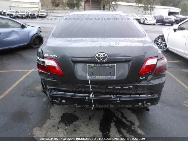 4T4BE46K98R037063 - 2008 TOYOTA CAMRY CE/LE/XLE/SE GRAY photo 6