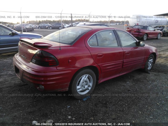 1G2NF52F92C232198 - 2002 PONTIAC GRAND AM SE1 RED photo 4