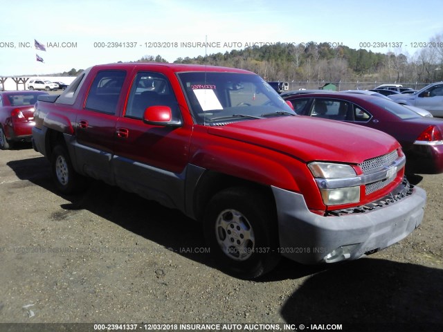 3GNEC13T83G127143 - 2003 CHEVROLET AVALANCHE C1500 RED photo 1