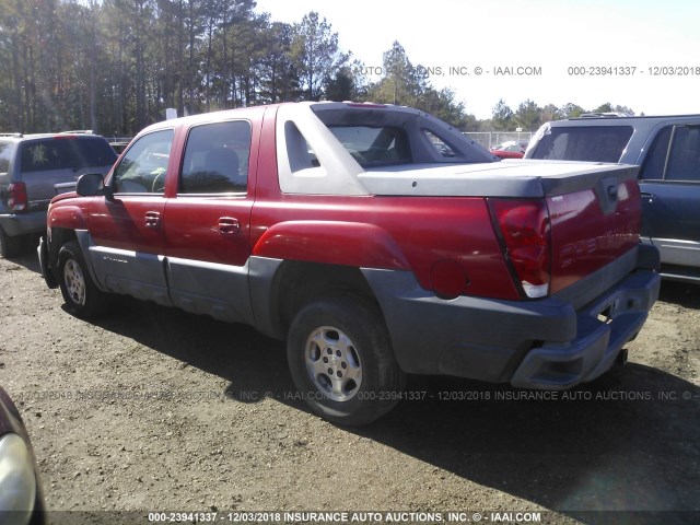 3GNEC13T83G127143 - 2003 CHEVROLET AVALANCHE C1500 RED photo 3