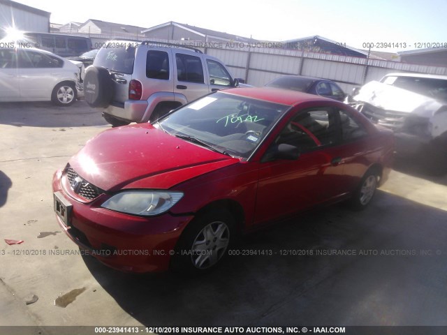1HGEM22115L069573 - 2005 HONDA CIVIC DX VP Qırmızı foto 2