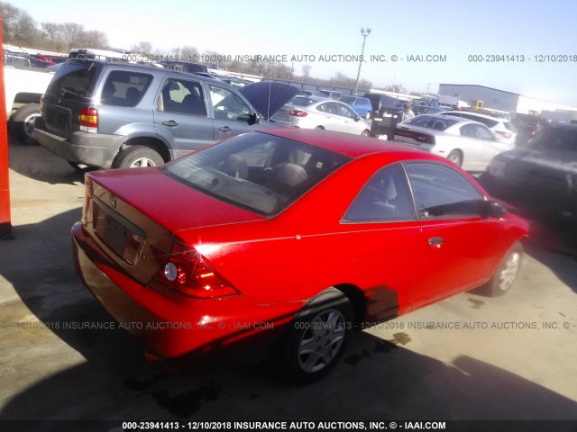 1HGEM22115L069573 - 2005 HONDA CIVIC DX VP Qırmızı foto 4