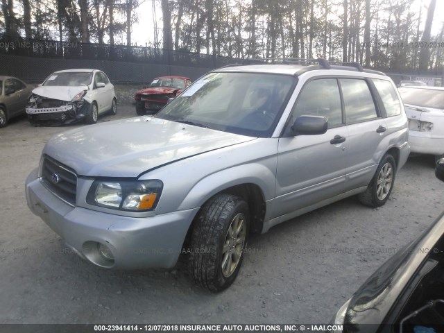 JF1SG65675H726151 - 2005 SUBARU FORESTER 2.5XS SILVER photo 2