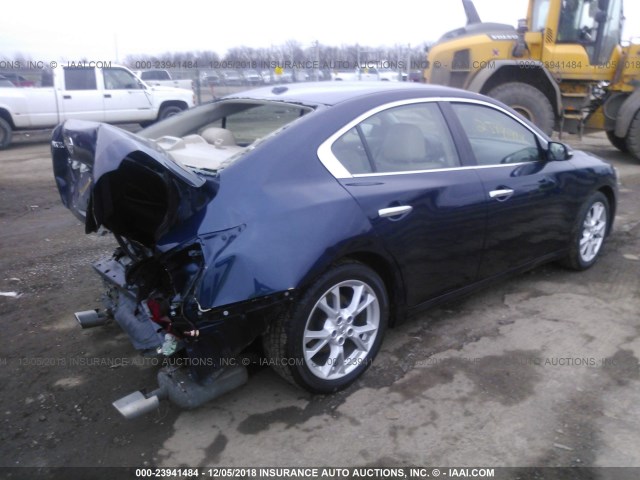 1N4AA5AP3CC818938 - 2012 NISSAN MAXIMA S/SV BLUE photo 4