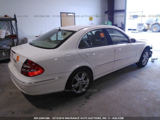 WDBUF56J46A903086 - 2006 MERCEDES-BENZ E 350 WHITE photo 4