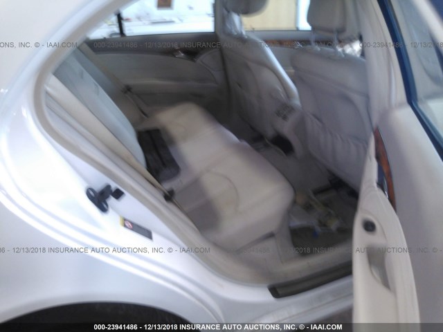 WDBUF56J46A903086 - 2006 MERCEDES-BENZ E 350 WHITE photo 8