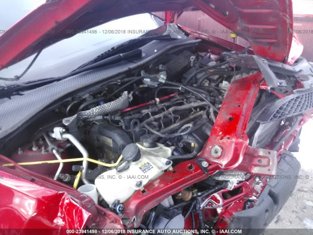 1FAHP35NX8W182812 - 2008 FORD FOCUS SE/SEL/SES RED photo 10