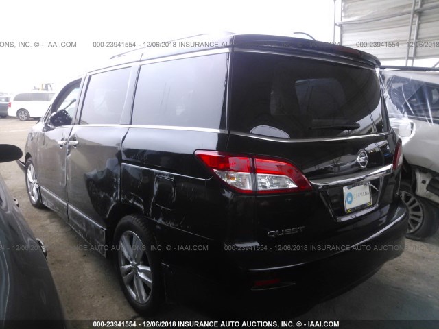 JN8AE2KP3E9104310 - 2014 NISSAN QUEST S/SV/SL/LE BLACK photo 3