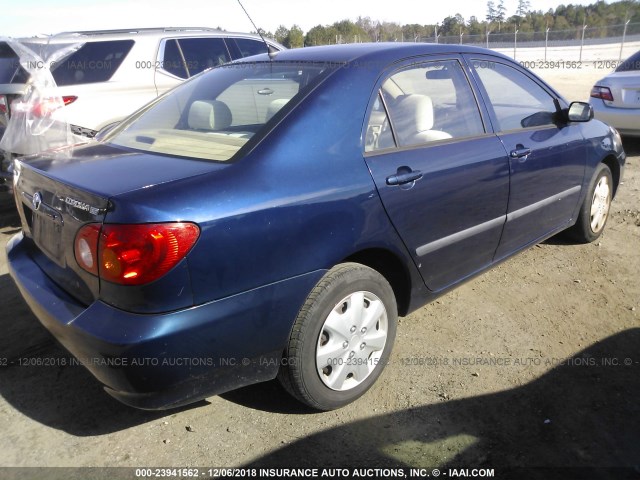 1NXBR32E24Z306894 - 2004 TOYOTA COROLLA CE/LE/S BLUE photo 4