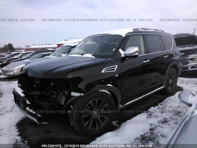 JN8AY2NF2J9333341 - 2018 NISSAN ARMADA BLACK photo 2