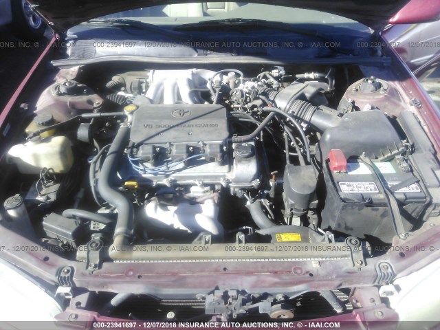 JT2BF22K8V0014441 - 1997 TOYOTA CAMRY LE/XLE RED photo 10