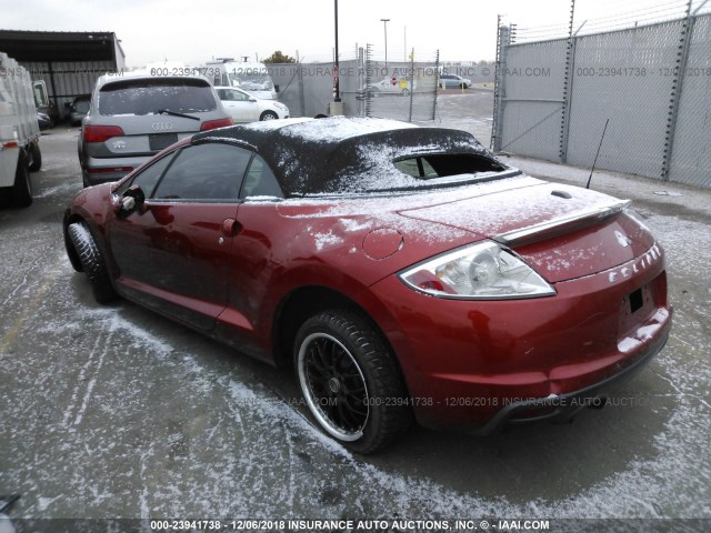 4A37L5EFXBE013504 - 2011 MITSUBISHI ECLIPSE SPYDER GS RED photo 3