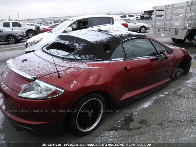 4A37L5EFXBE013504 - 2011 MITSUBISHI ECLIPSE SPYDER GS RED photo 6