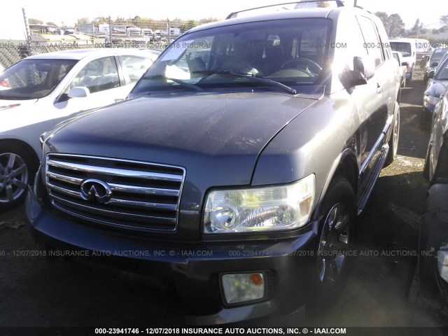 5N3AA08A85N800024 - 2005 INFINITI QX56 GRAY photo 2